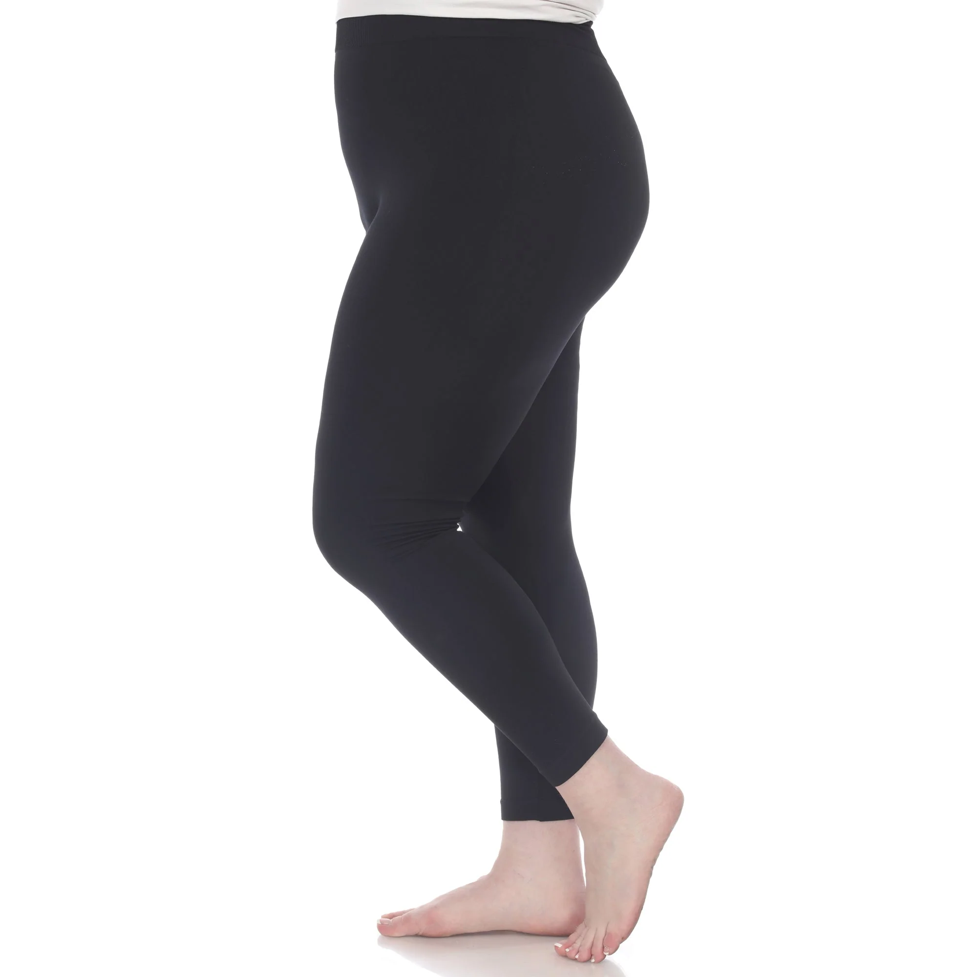 Women's Super-Stretch Solid Leggings - Plus - Image 3