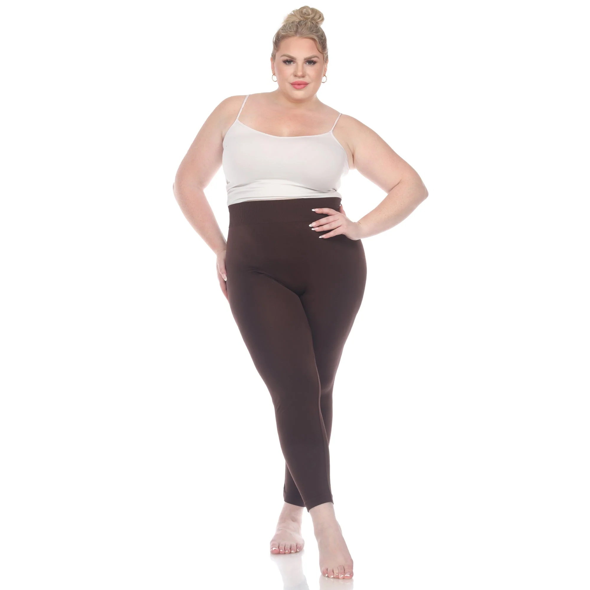 Women's Super-Stretch Solid Leggings - Plus - Image 8