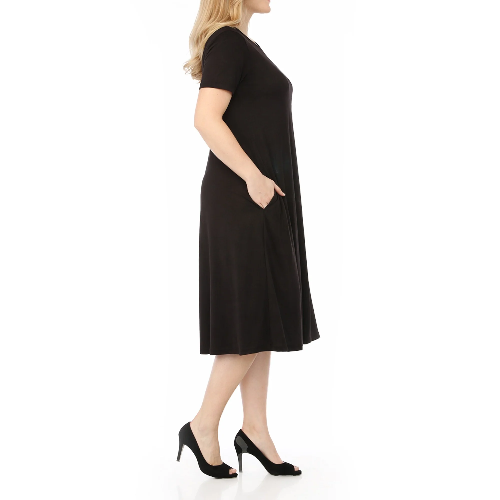 Women's Tee Swing Midi Dress - Image 2