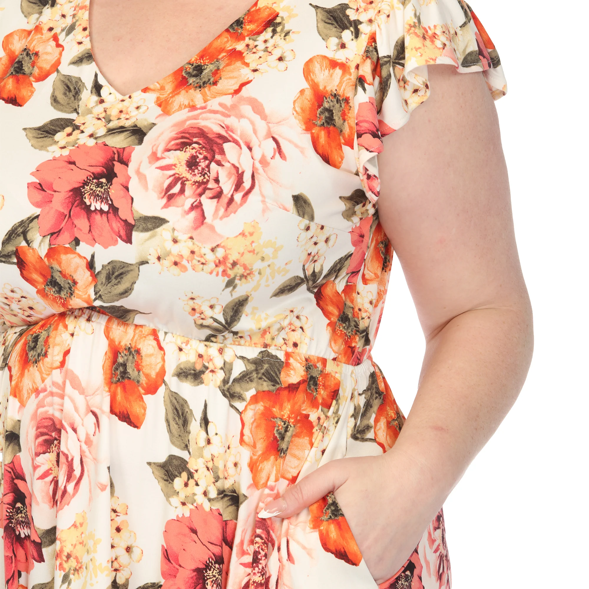 Women's  V-Neck Empire Dress - Image 14