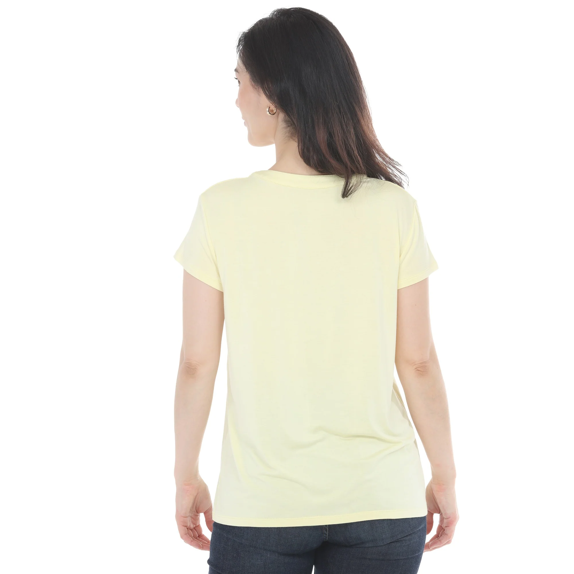 Women's V-Neck Front Tie Pullover Top - Image 23