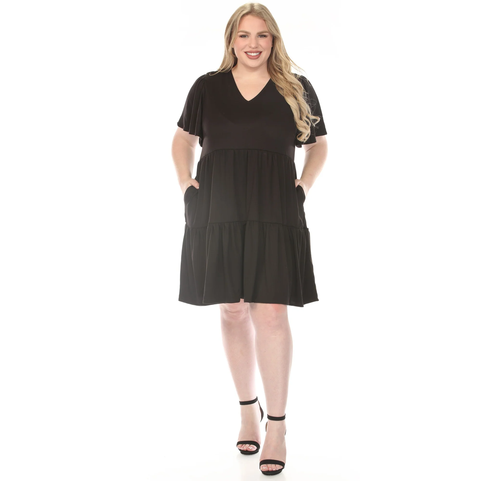 Women's V-Neck Short Sleeve Dress