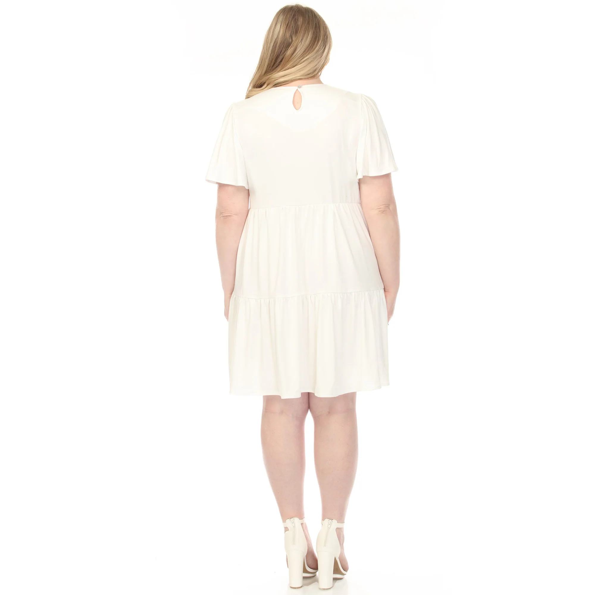 Women's V-Neck Short Sleeve Dress - Image 13