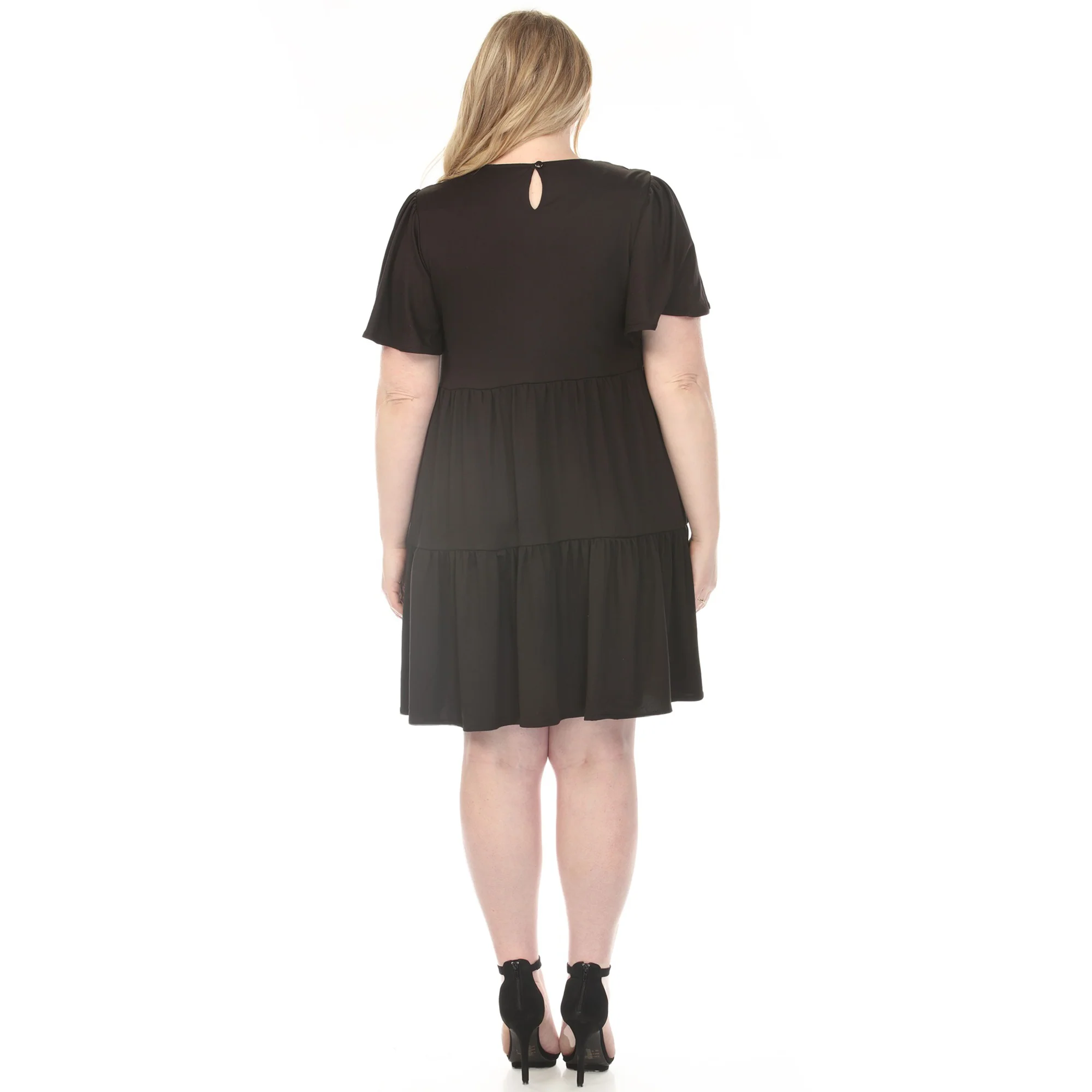 Women's V-Neck Short Sleeve Dress - Image 3