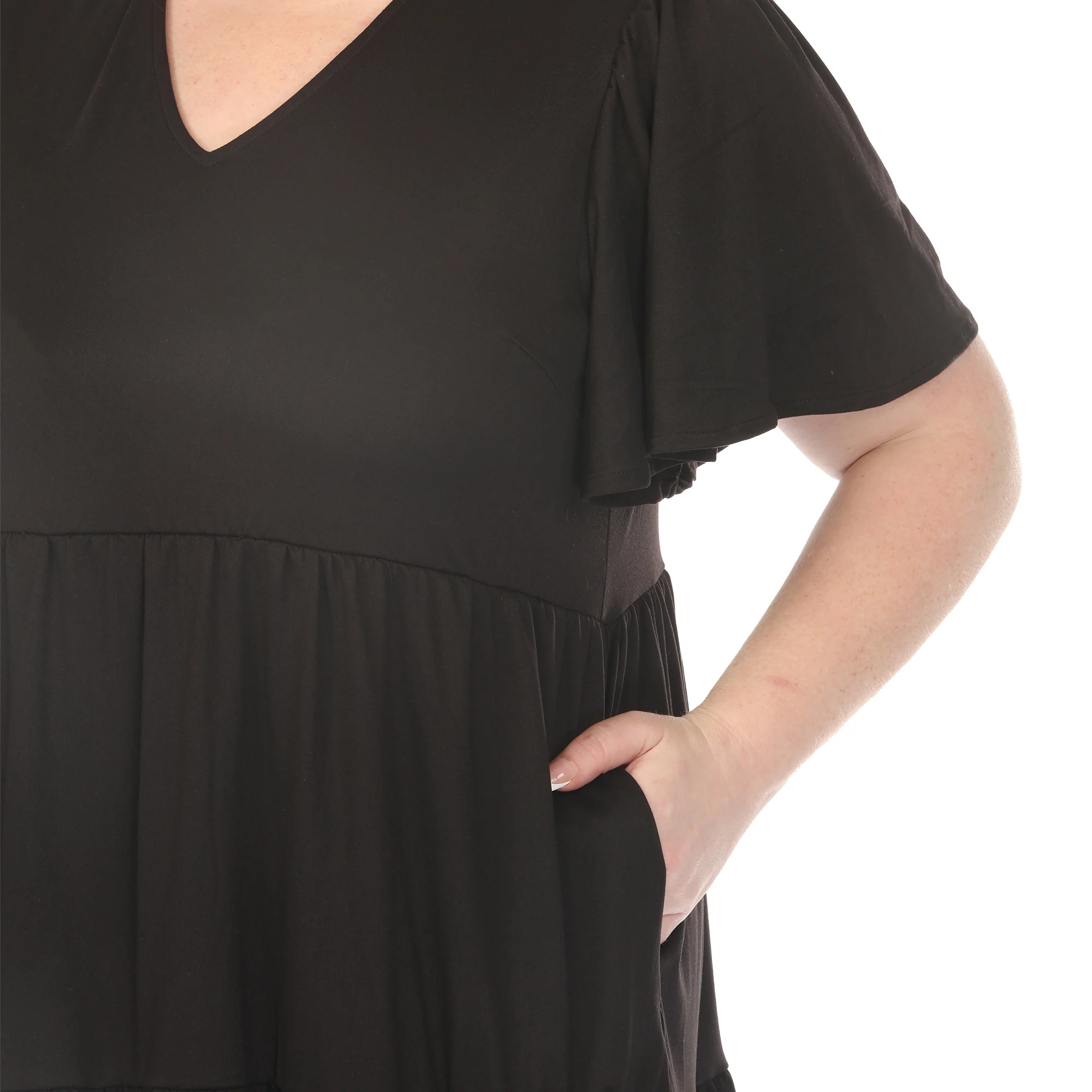 Women's V-Neck Short Sleeve Dress - Image 4