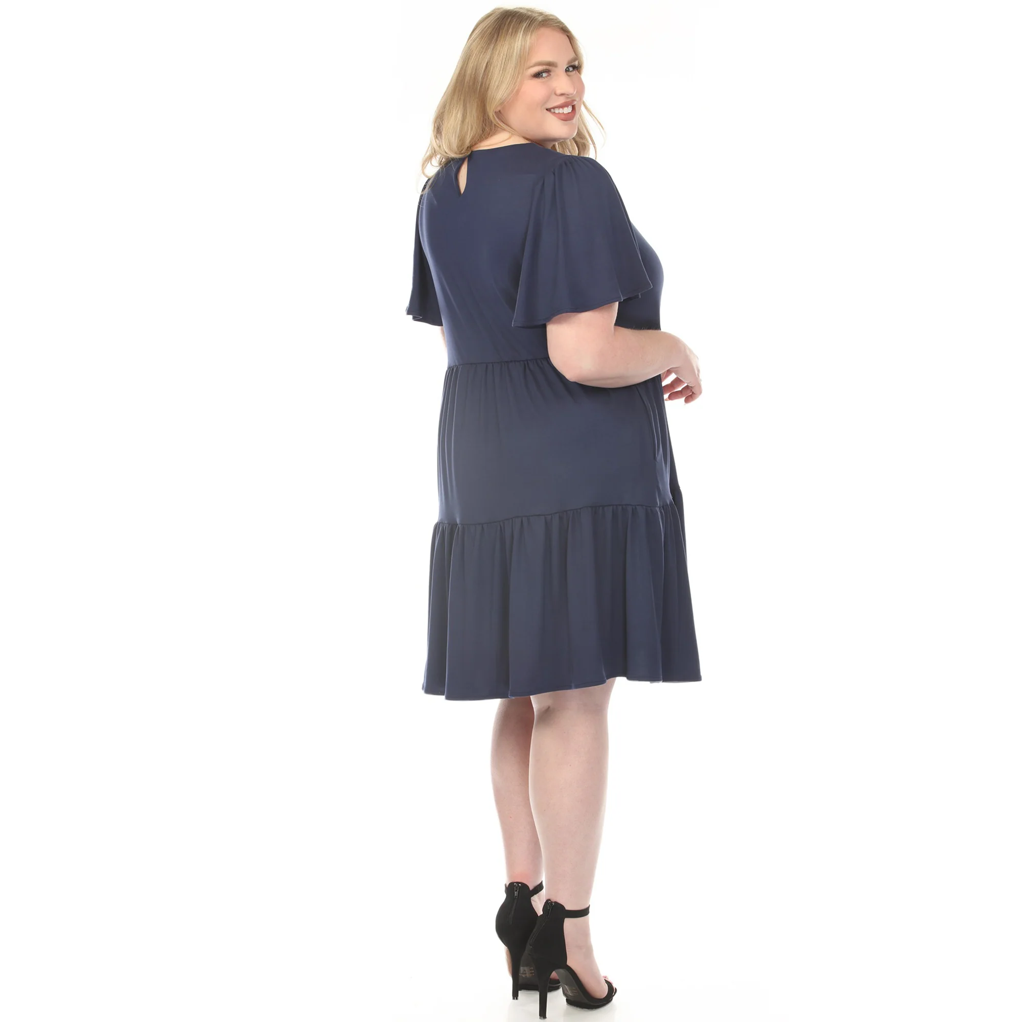 Women's V-Neck Short Sleeve Dress - Image 8